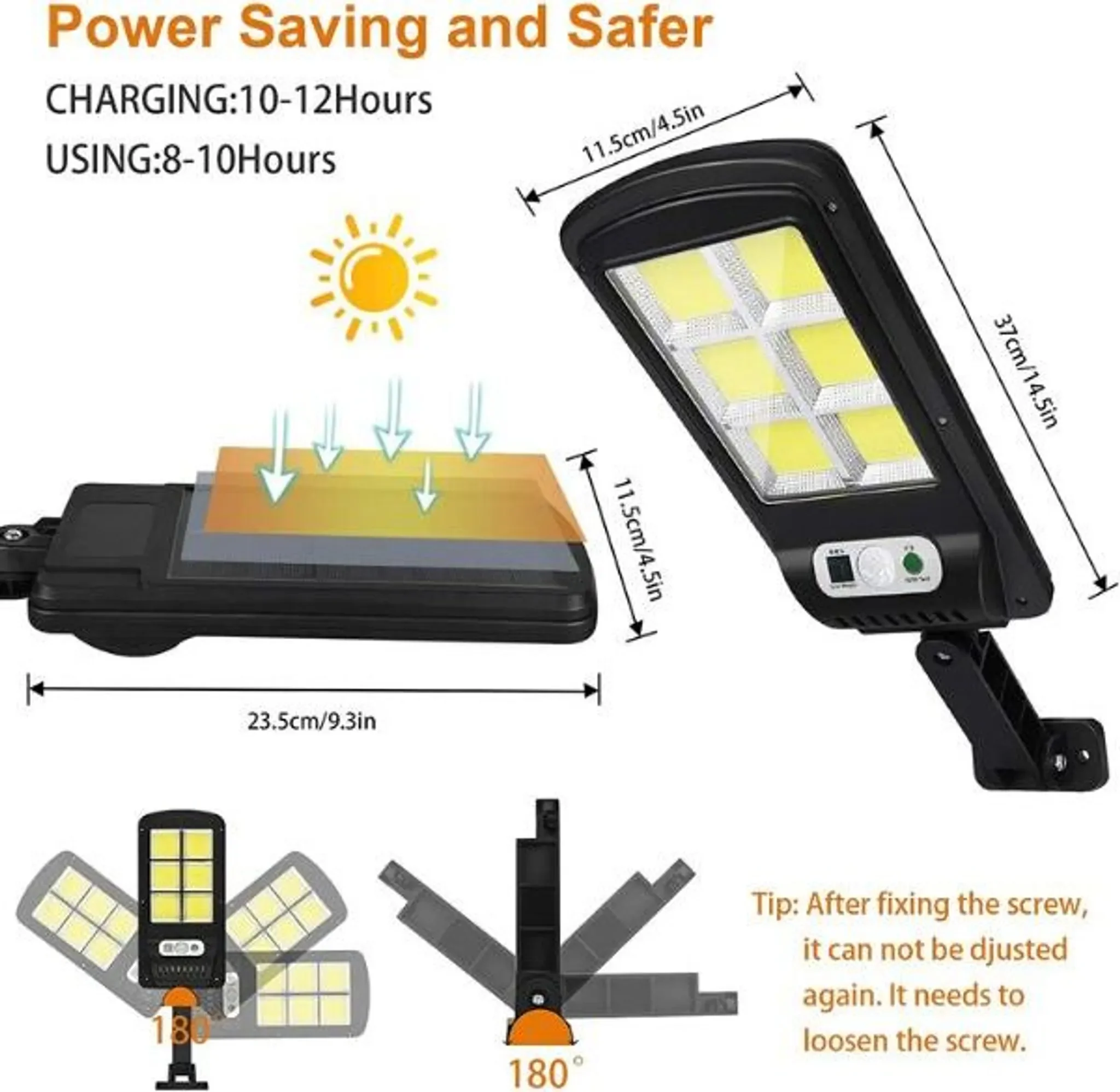 LED Solar-Außenleuchte mit Bewegungsmelder – 1800 Lumen, SENSLED